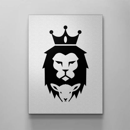 Lion & The Lamb Canvas - Religious Canvas Art - Christian Canvas Wall Art - Ciaocustom