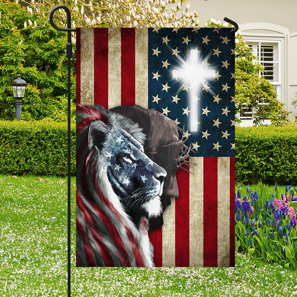 Lion of Judah Jesus Christ Flag - Religious House Flags - Christian Garden Flags