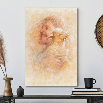 Little Lamb Canvas - Jesus Canvas Art - Christ Pictures - Religious Canvas Painting - Christian Canvas Wall Art - Gift For Christian - Ciaocustom
