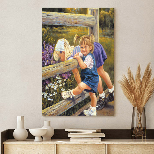 Little Flowers Canvas Picture - Jesus Canvas Wall Art - Christian Wall Art