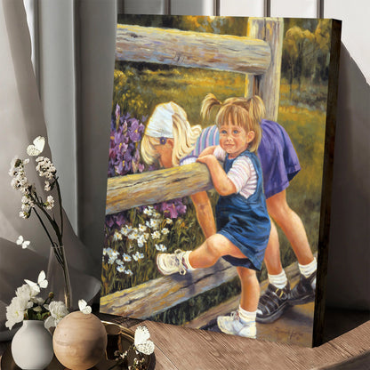 Little Flowers Canvas Picture - Jesus Canvas Wall Art - Christian Wall Art