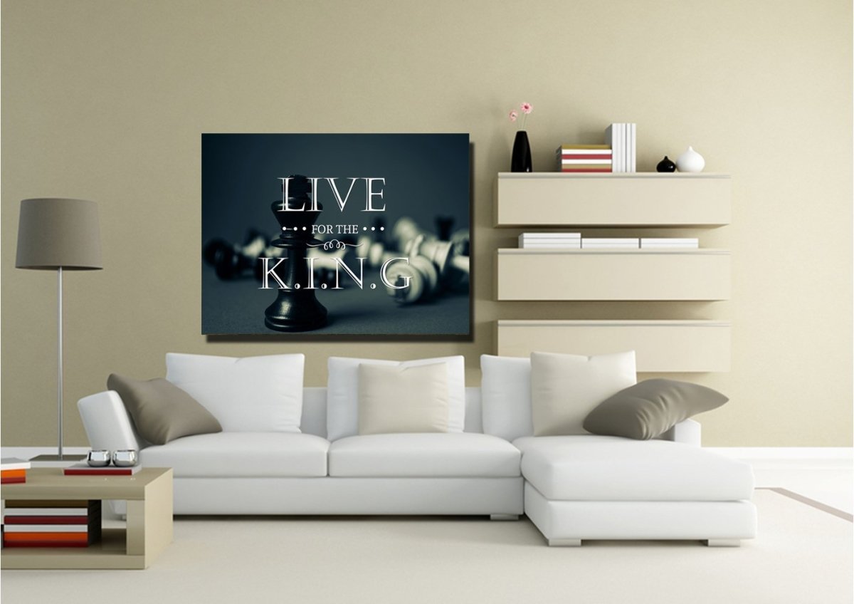 Live For The King Wall Art Canvas Print - Christian Canvas Wall Art