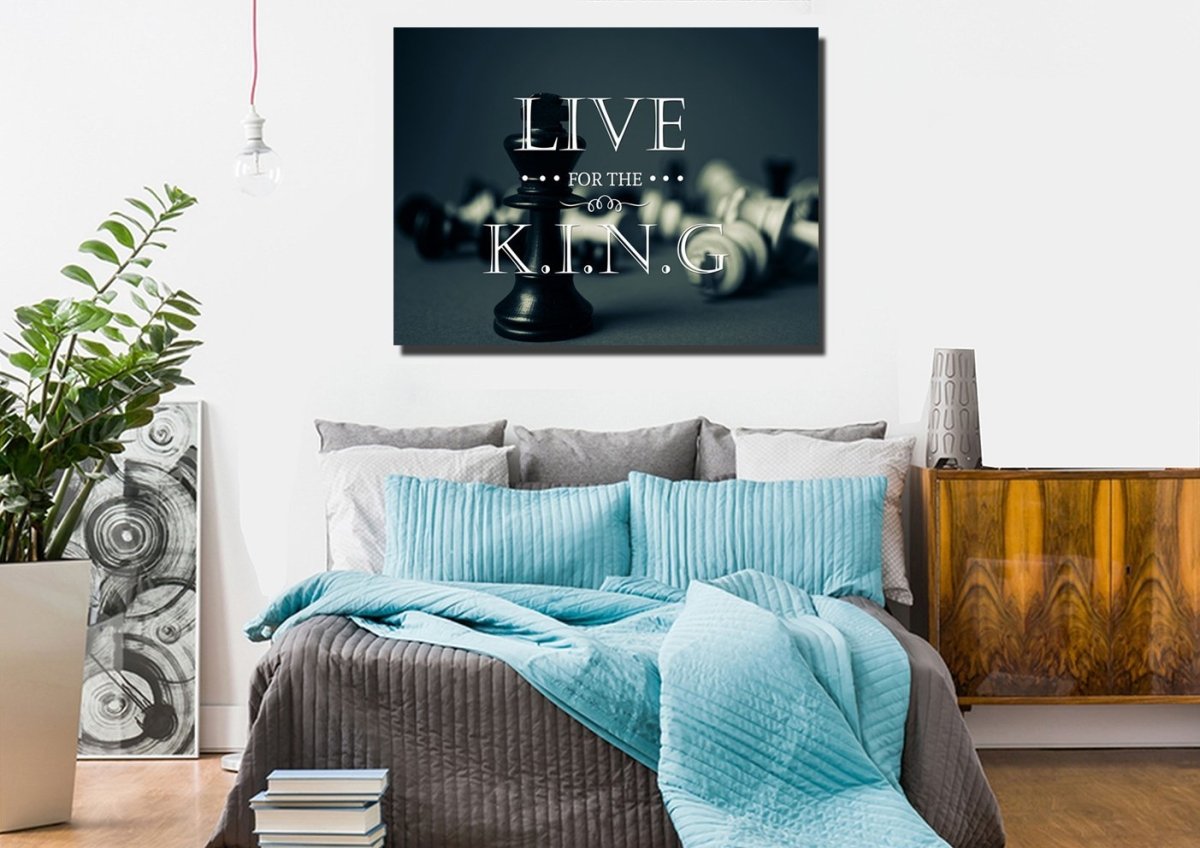 Live For The King Wall Art Canvas Print - Christian Canvas Wall Art