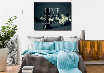 Live For The King Wall Art Canvas Print - Christian Canvas Wall Art