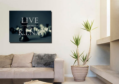 Live For The King Wall Art Canvas Print - Christian Canvas Wall Art
