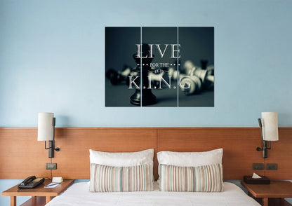 Live For The King Wall Art Canvas Print - Christian Canvas Wall Art