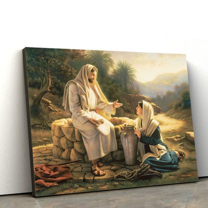 Living Water  Canvas Picture - Jesus Christ Canvas Art - Christian Wall Art