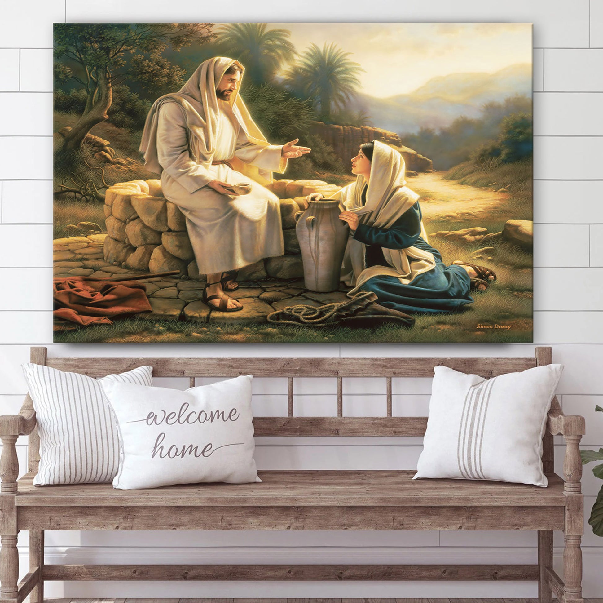 Living Water  Canvas Picture - Jesus Christ Canvas Art - Christian Wall Art