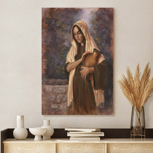 Living Water Canvas Pictures - Jesus Canvas Art - Christian Wall Art