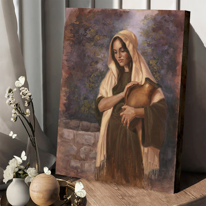 Living Water Canvas Pictures - Jesus Canvas Art - Christian Wall Art