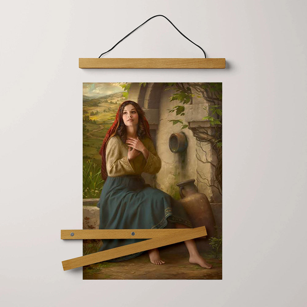 Living Water Hanging Canvas Wall Art - Gift For Mom - Religious Canvas