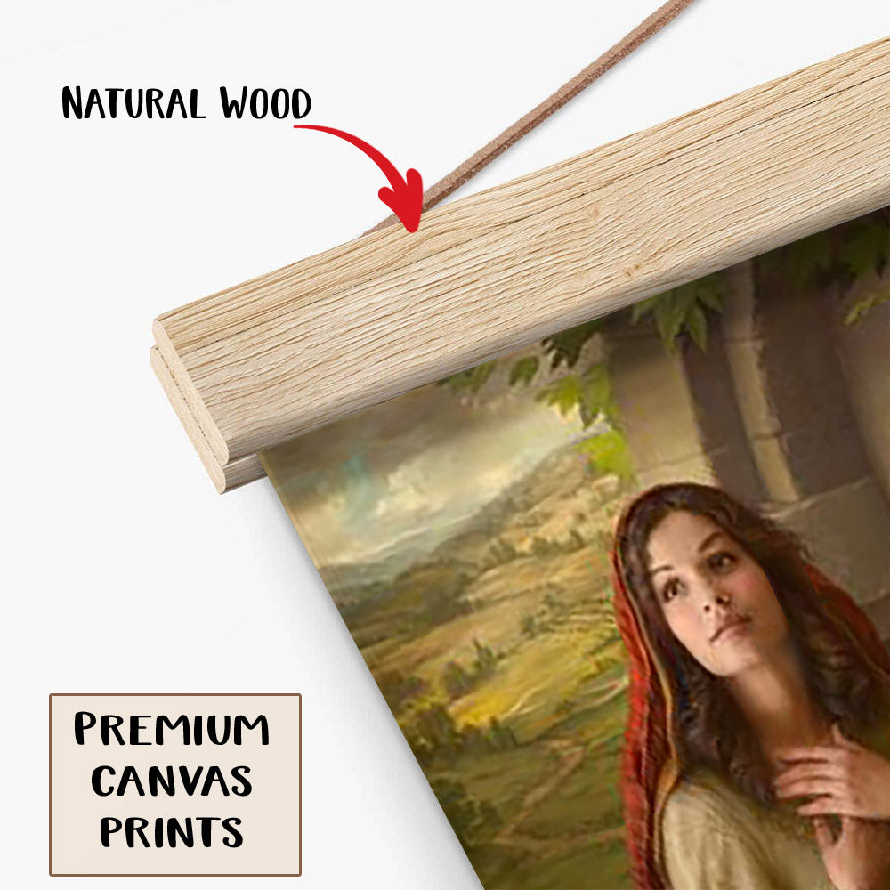 Living Water Hanging Canvas Wall Art - Gift For Mom - Religious Canvas