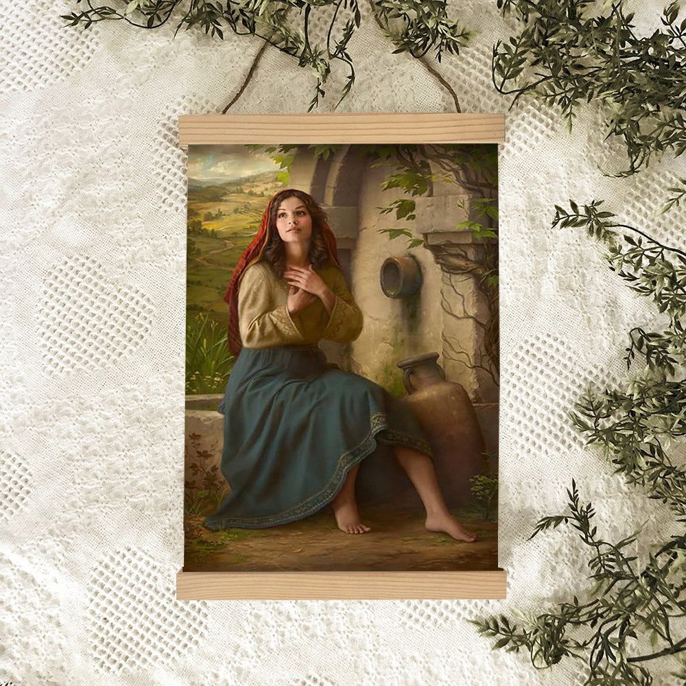 Living Water Hanging Canvas Wall Art - Gift For Mom - Religious Canvas