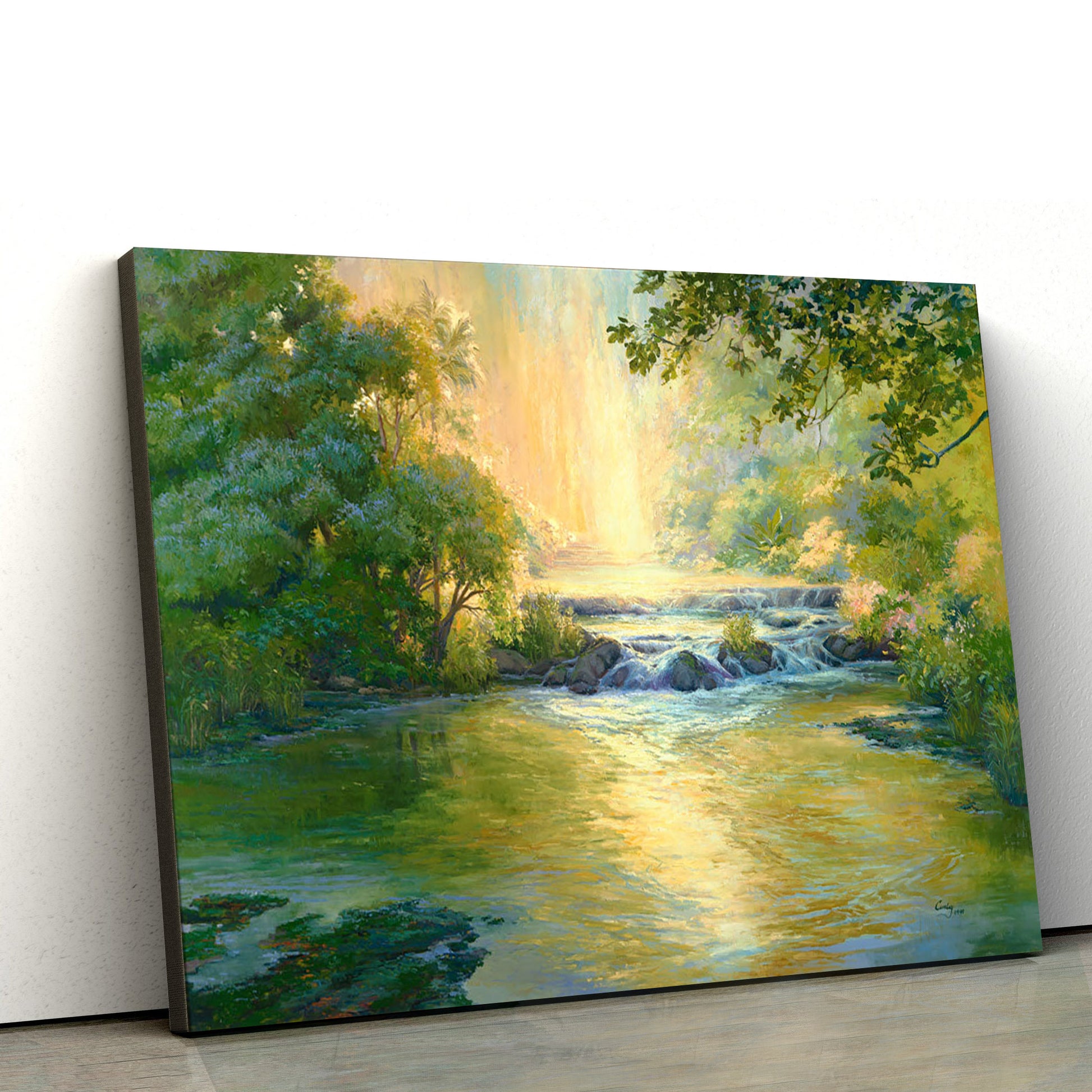 Living Waters Canvas Wall Art - Jesus Christ Picture - Canvas Christian Wall Art