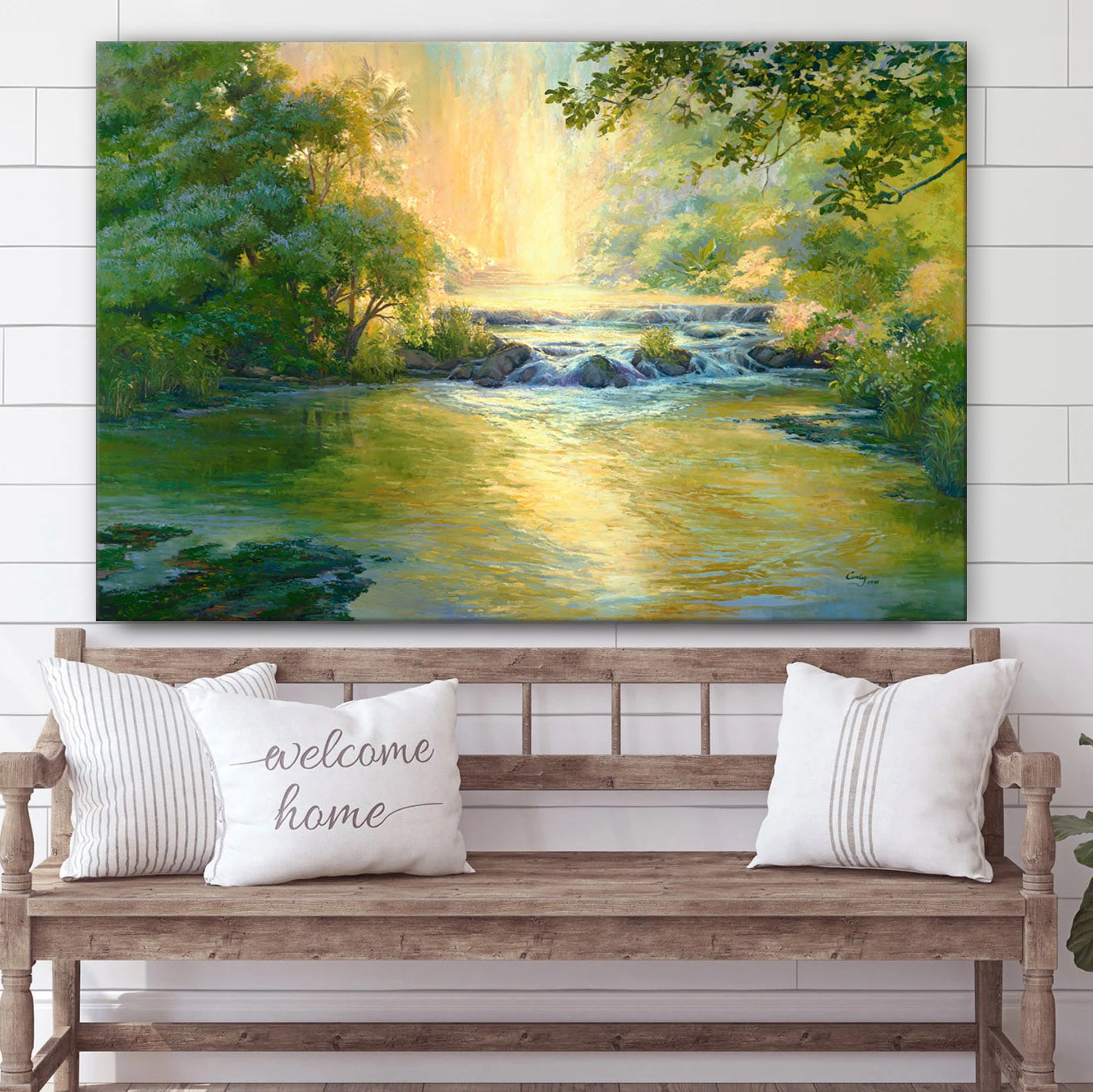 Living Waters Canvas Wall Art - Jesus Christ Picture - Canvas Christian Wall Art