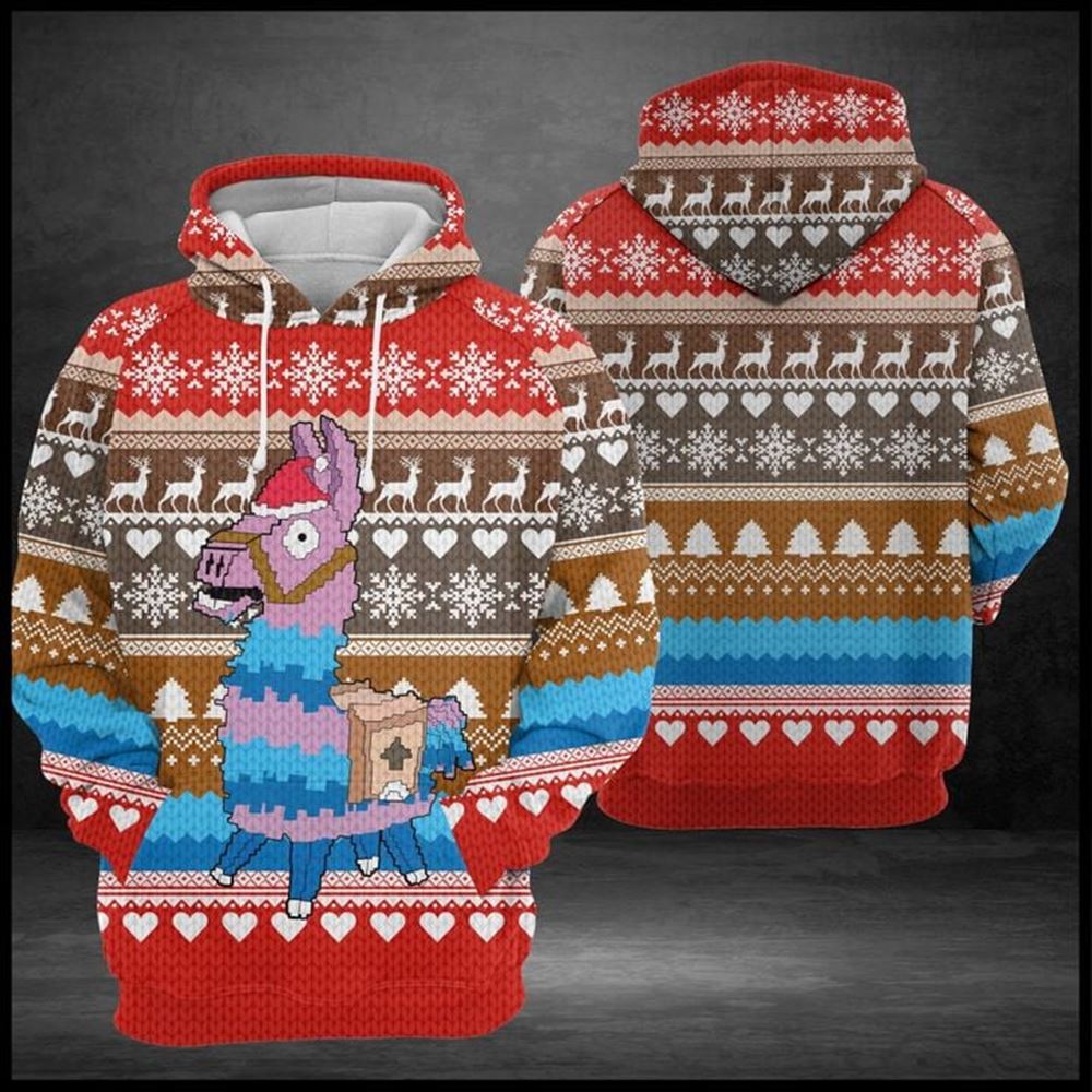 Llama Christmas All Over Print 3D Hoodie For Men And Women, Christmas Gift, Warm Winter Clothes, Best Outfit Christmas