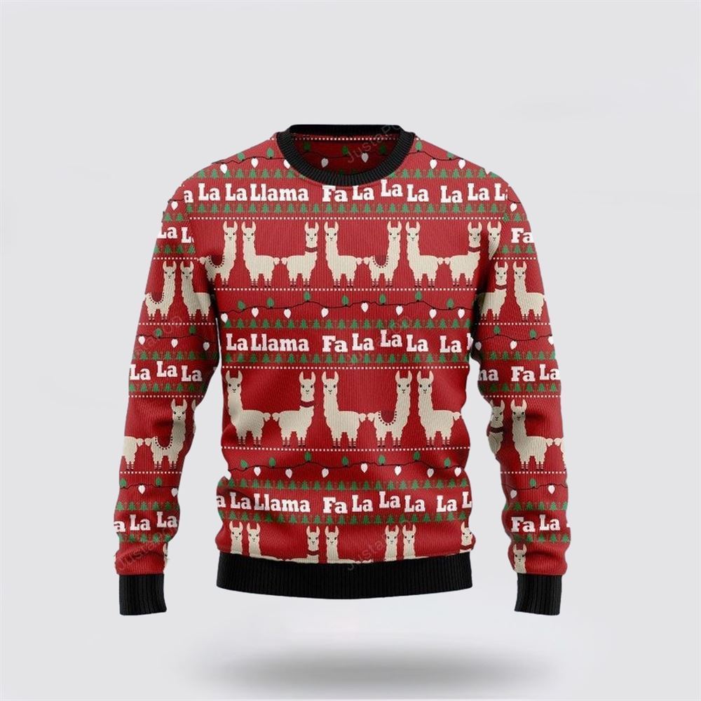 Llama Lalala Ugly Christmas Sweater, Farm Sweater, Christmas Gift, Best Winter Outfit Christmas