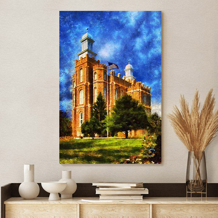 Logan Temple House Of Learning Canvas Pictures - Jesus Canvas Art - Christian Wall Art
