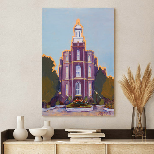 Logan Temple In The Rain Canvas Pictures - Jesus Canvas Art - Christian Wall Art