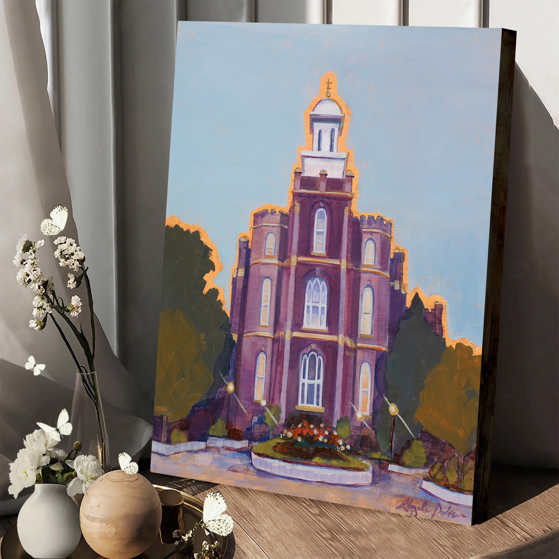 Logan Temple In The Rain Canvas Pictures - Jesus Canvas Art - Christian Wall Art