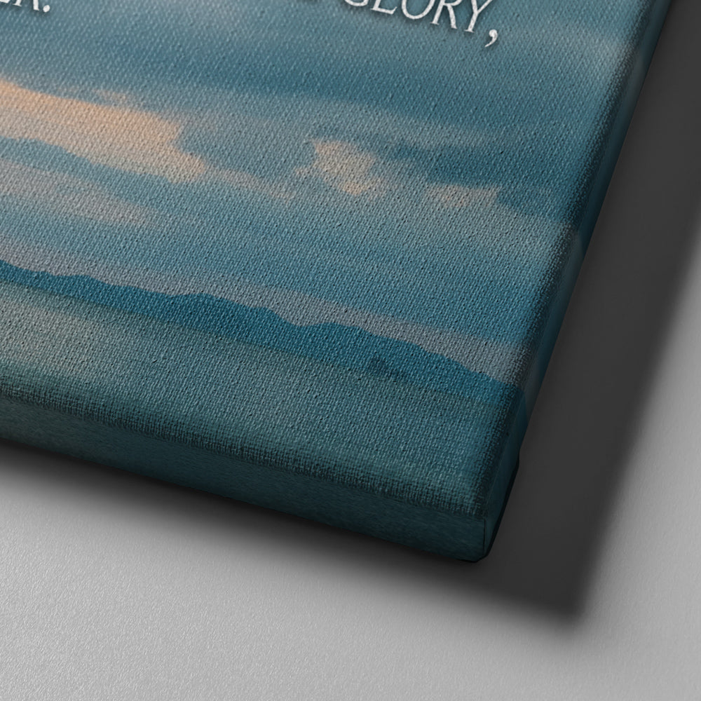 Lone Ship & The Lords Prayer Wall Art - Christian Canvas Wall Art