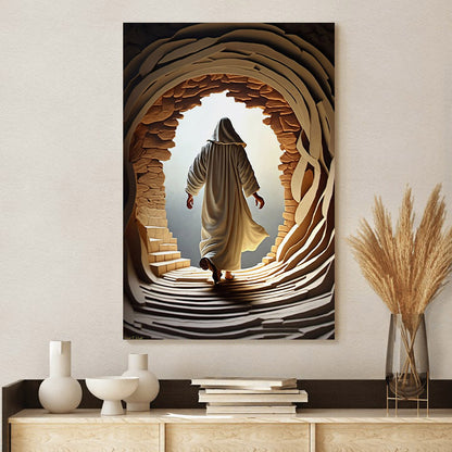 Long Awaited Beginning Easter Jesus Resurrection From Tomb - Jesus Canvas Pictures - Christian Wall Art