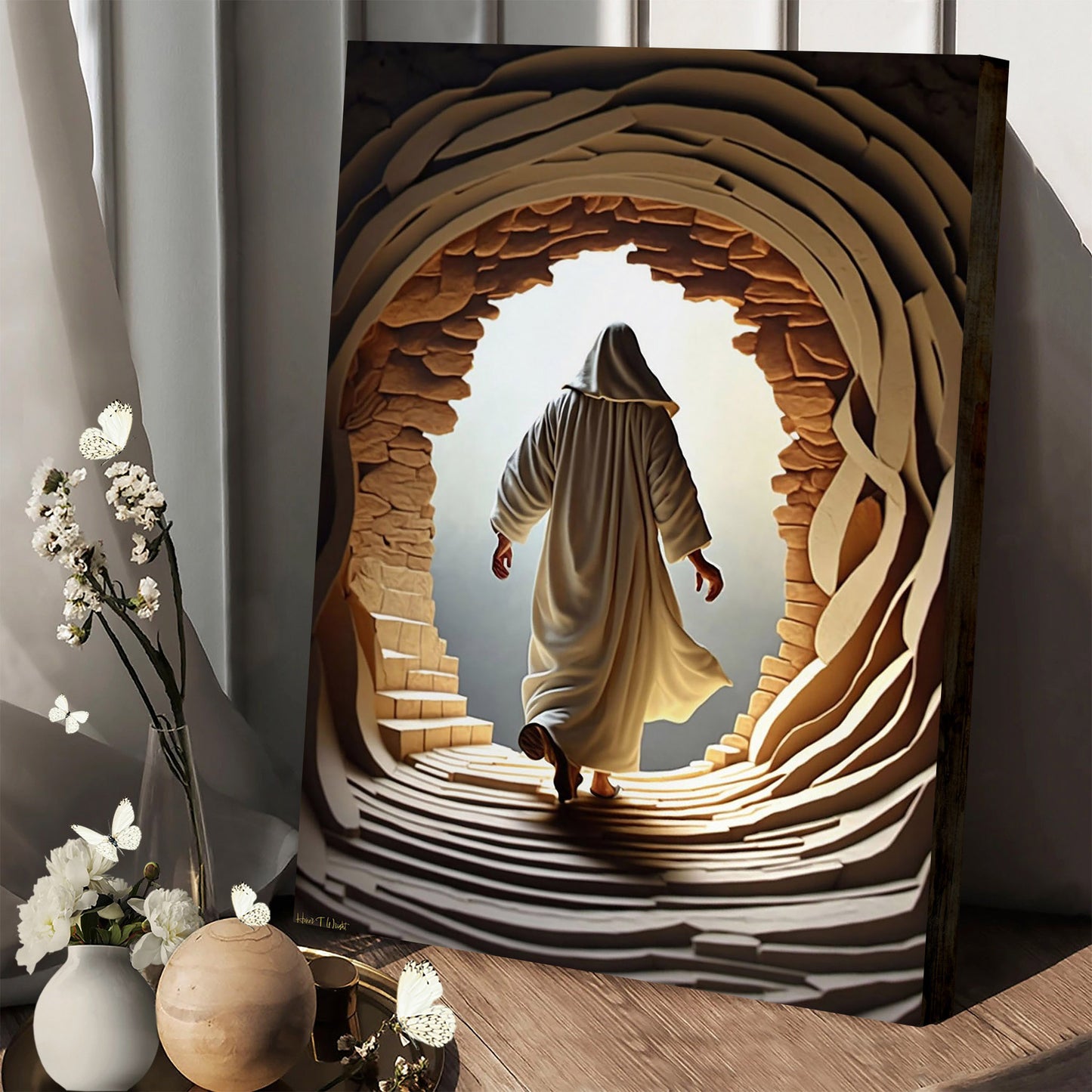 Long Awaited Beginning Easter Jesus Resurrection From Tomb - Jesus Canvas Pictures - Christian Wall Art