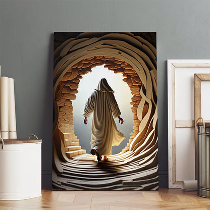 Long Awaited Beginning Easter Jesus Resurrection From Tomb - Jesus Canvas Pictures - Christian Wall Art