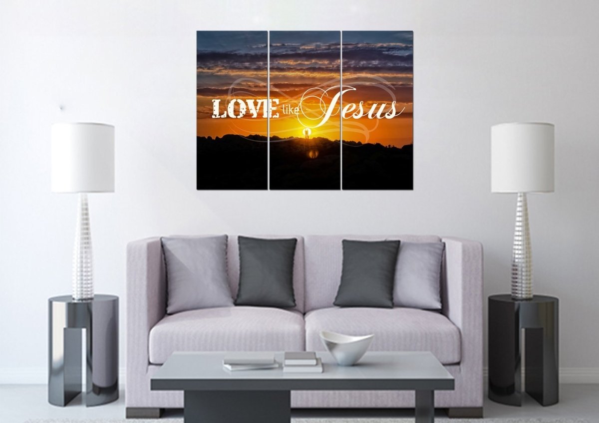 Lord Jesus, I Lay My Burdens Down At Your Feet Wall Art Canvas Print - Christian Canvas Wall Art