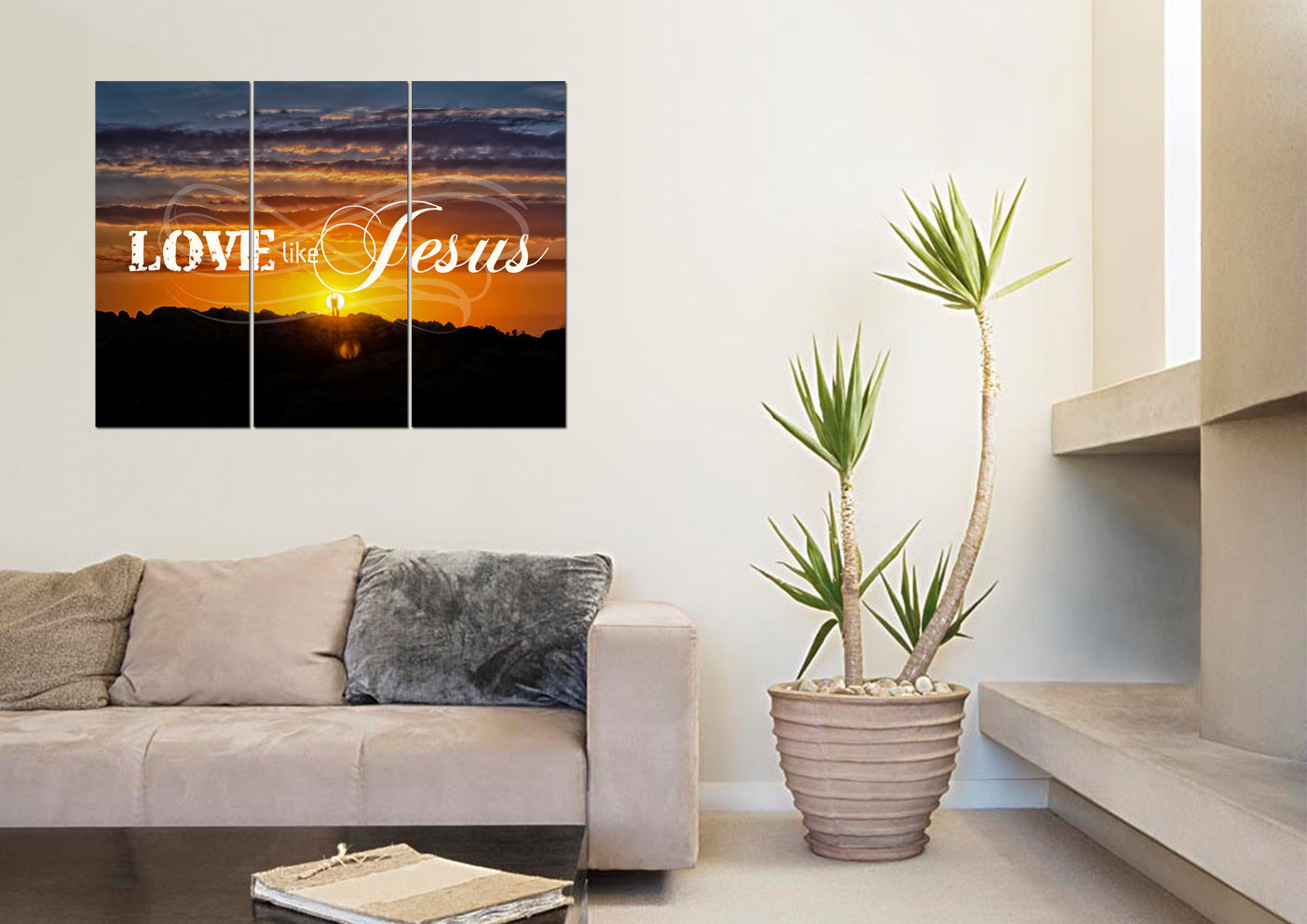 Lord Jesus, I Lay My Burdens Down At Your Feet Wall Art Canvas Print - Christian Canvas Wall Art
