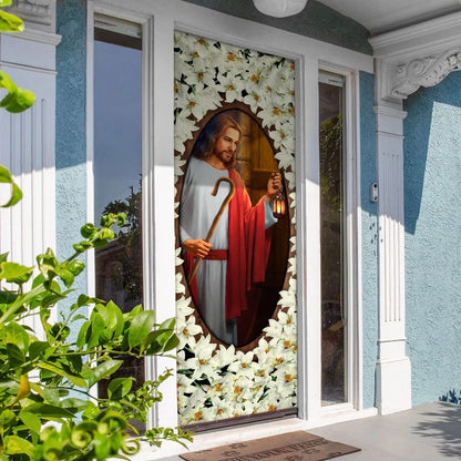Lord Jesus Knocking Door Cover - Religious Door Decorations - Christian Home Decor