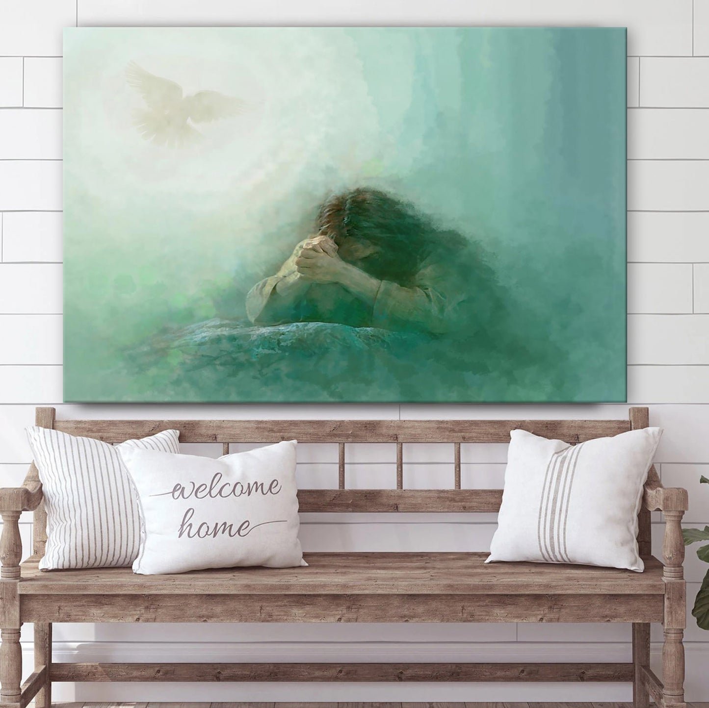 Lord Of Prayer Canvas Wall Art - Jesus Picture - Christian Wall Decor