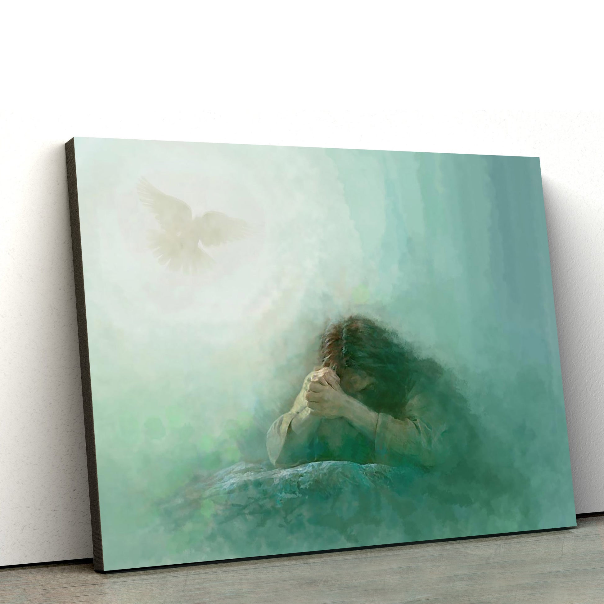 Lord Of Prayer Canvas Wall Art - Jesus Picture - Christian Wall Decor