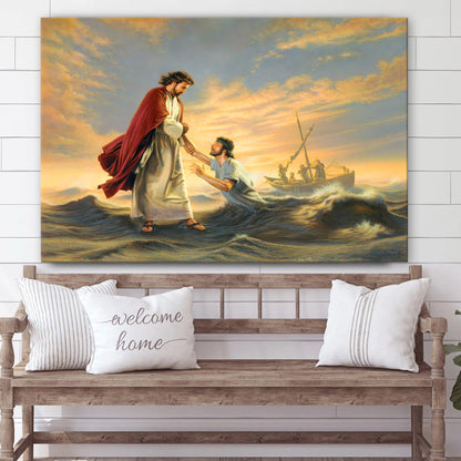 Lord, Save Me  Canvas Picture - Jesus Christ Canvas Art - Christian Wall Art