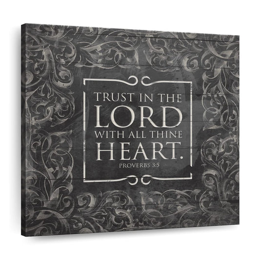 Lord With Heart Neutral Square Canvas Art - Christian Wall Decor - Christian Wall Hanging