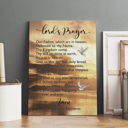 Lord's Prayer Our Father Which Art In Heaven Canvas Wall Art