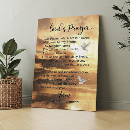 Lord's Prayer Our Father Which Art In Heaven Canvas Wall Art