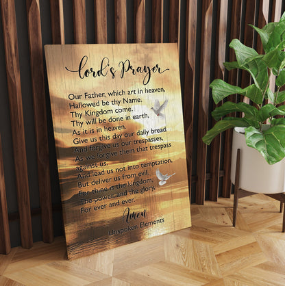 Lord's Prayer Our Father Which Art In Heaven Canvas Wall Art