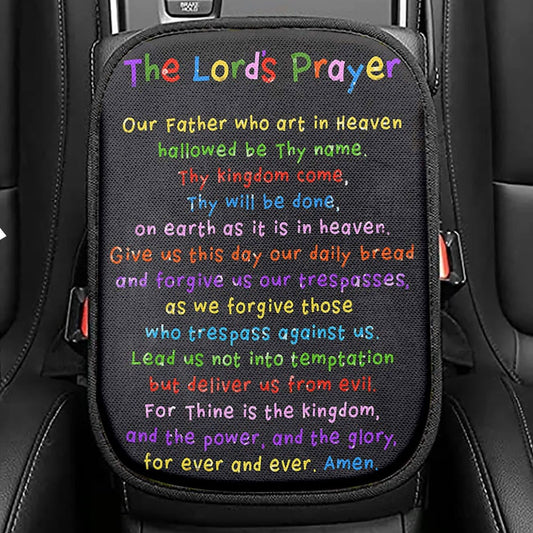 Lords Prayer Seat Box Cover, Catholic Gifts For Bible, Christian Car Interior Accessories