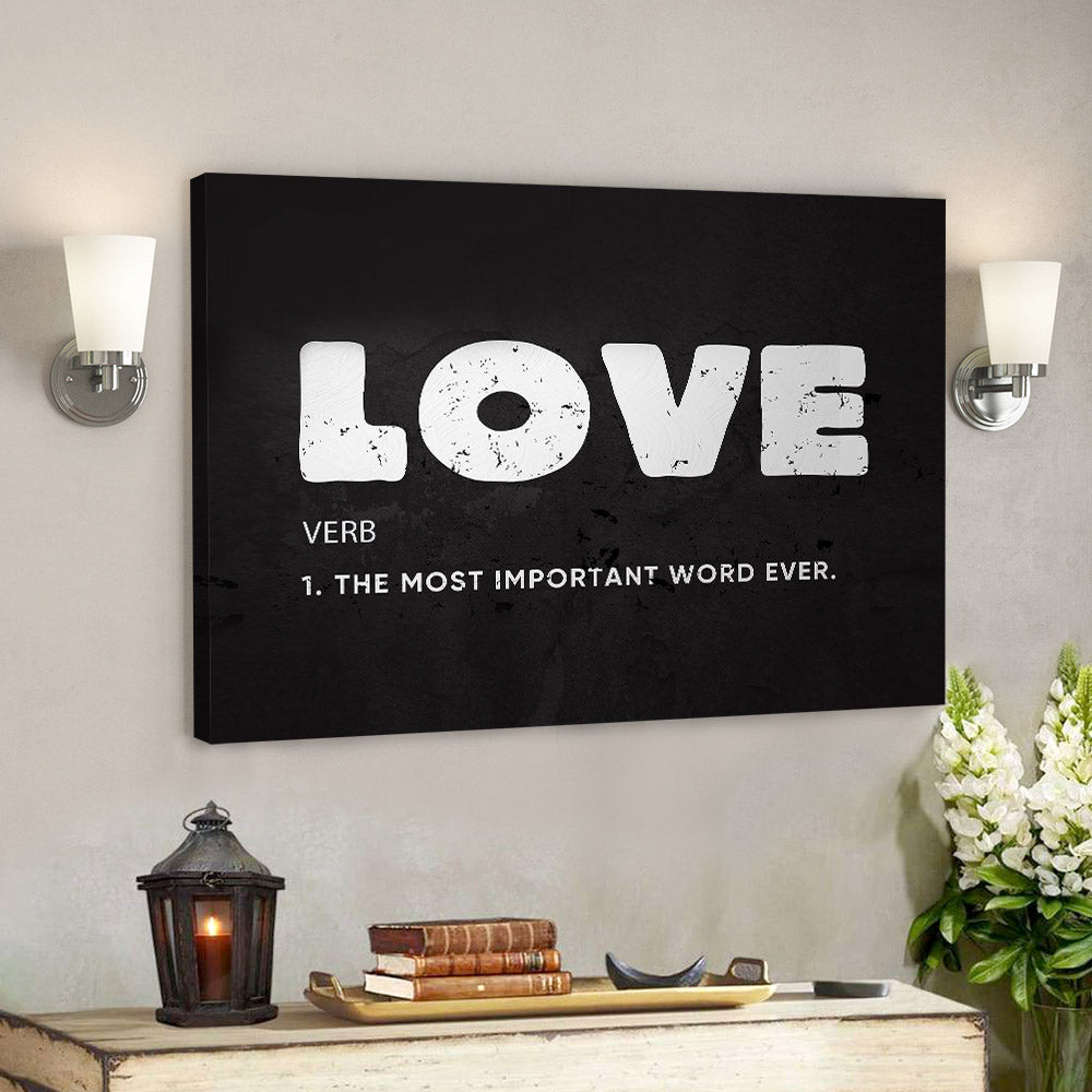 Love - Christian Wall Decor - Christian Artwork - Religious Wall Decor - Faith Canvas Wall Art - Scripture Wall Art - Ciaocustom