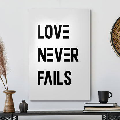 Love Never Fails - Christian Canvas Prints - Faith Canvas - Bible Verse Canvas - Ciaocustom