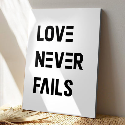 Love Never Fails - Christian Canvas Prints - Faith Canvas - Bible Verse Canvas - Ciaocustom