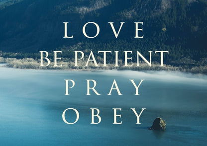 Love Be Patient Pray Obey Canvas Wall Art Print - Christian Canvas Wall Art