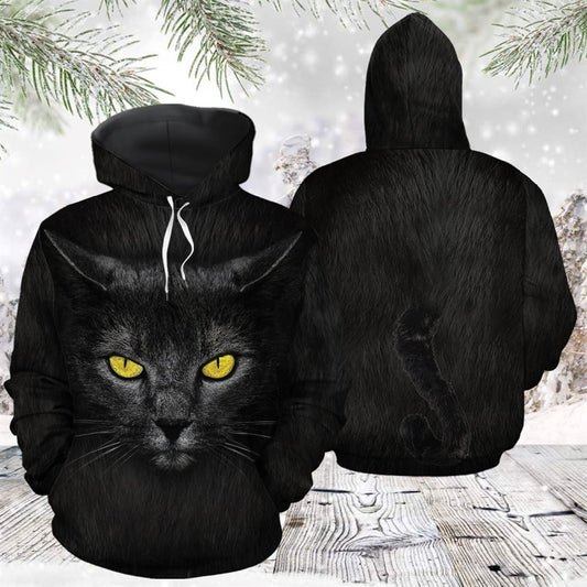 Love Black Cat All Over Print 3D Hoodie For Men And Women, Best Gift For Cat lovers, Best Outfit Christmas