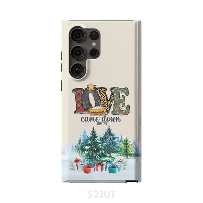Love Came Down Luke 211 Christmas Phone Case - Inspirational Bible Scripture iPhone Cases