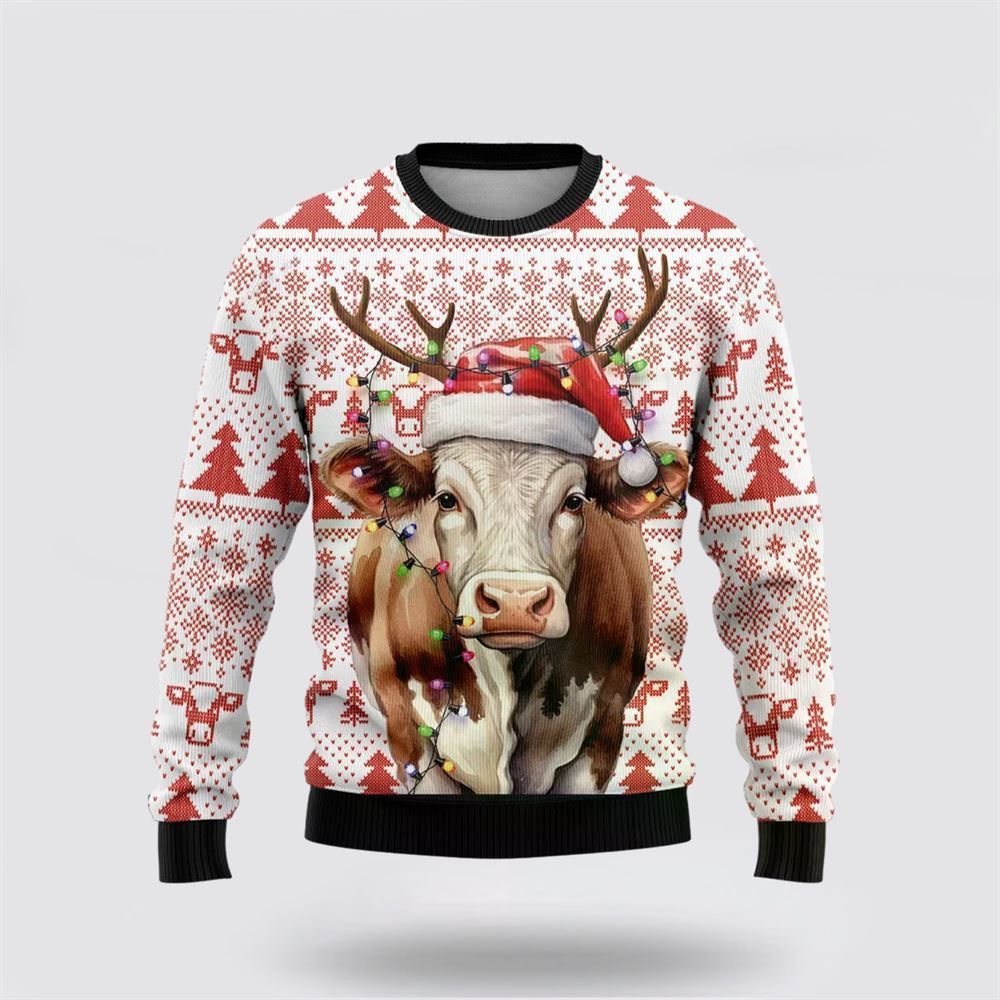 Love Dairy Cow Ugly Christmas Sweater, Farm Sweater, Christmas Gift, Best Winter Outfit Christmas