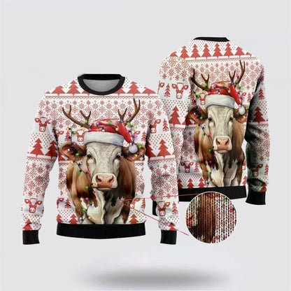Love Dairy Cow Ugly Christmas Sweater, Farm Sweater, Christmas Gift, Best Winter Outfit Christmas