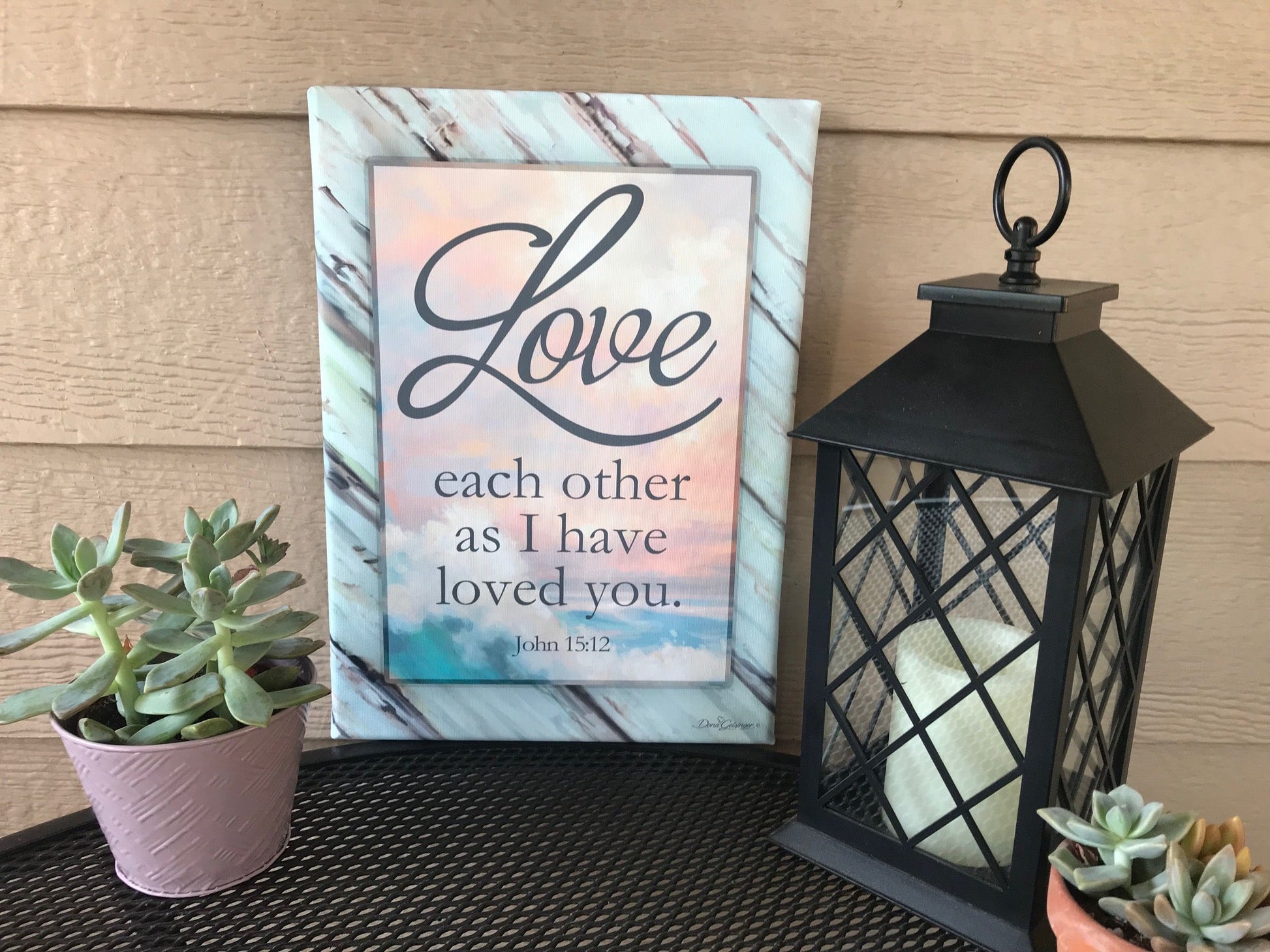 Love Each Other Canvas Wall Art - Christian Wall Decor - Religious Gift