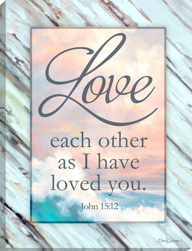 Love Each Other Canvas Wall Art - Christian Wall Decor - Religious Gift