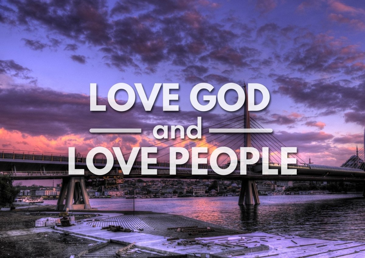 Love God And Love People Canvas Wall Art Print - Christian Canvas Wall Art